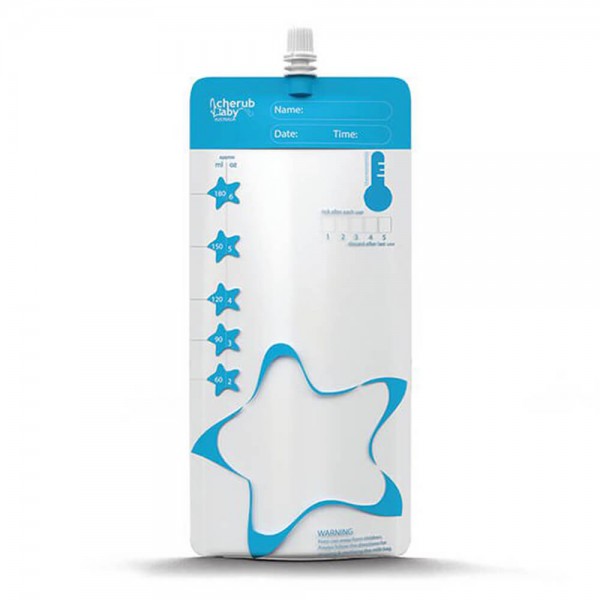Cherub Baby ThermoSensor Re-usable Breast Milk Storage Bags 10 Pack