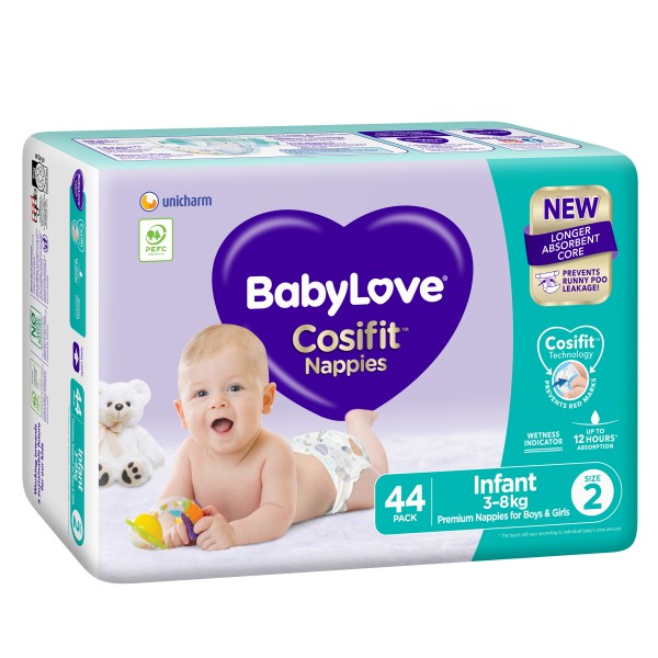 BabyLove Infant 44 Pack Cosifit Nappies