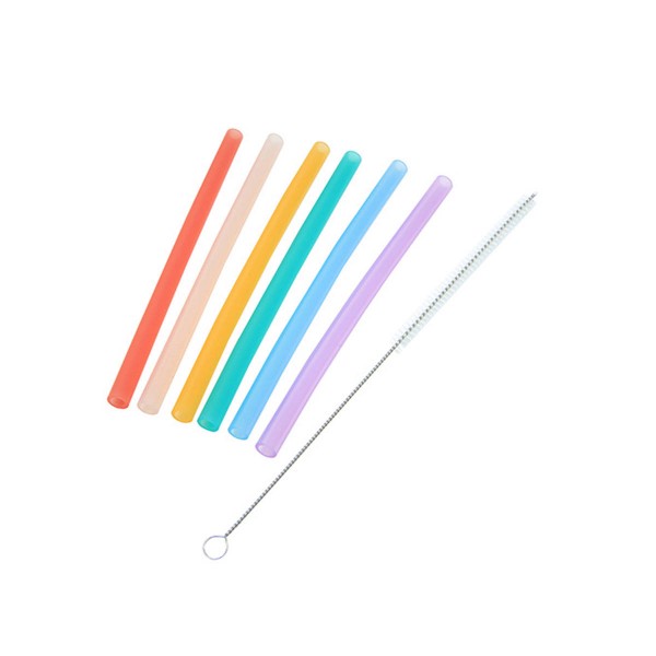 Marcus & Marcus Reusable Silicone Straws and Brush Set