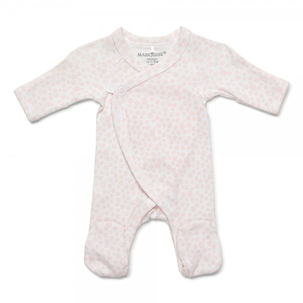 Marquise Premmie Studsuit Footed Wrap - Pink Dot
