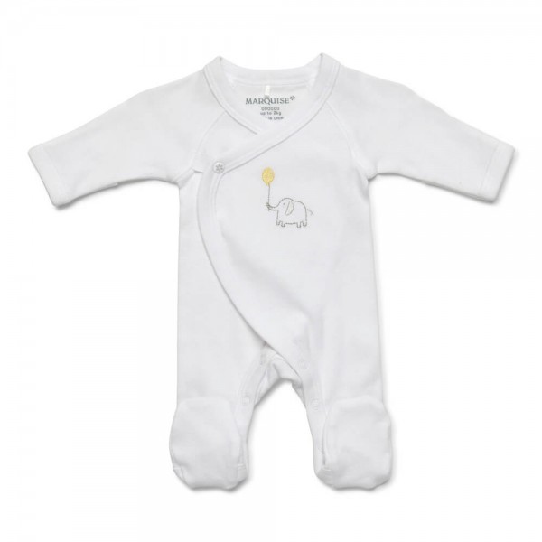Marquise Studsuit Footed Wrap - White Size 00000