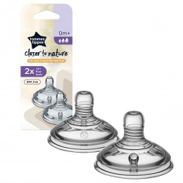 Tommee Tippee Clear Variable Flow Teats 2 Pack