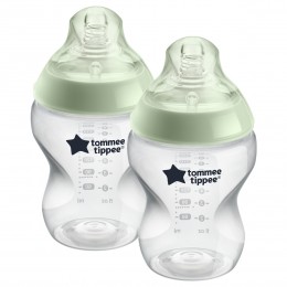 Tommee Tippee Clear Feeding Bottles 260ml 2 Pack