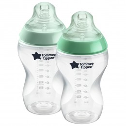 Tommee Tippee Clear Feeding Bottles 340ml 2 Pack
