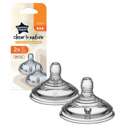Tommee Tippee Clear Fast Flow Teats 2 Pack