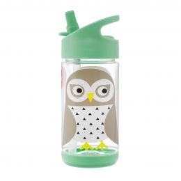 3 Sprouts 350ml Water Bottle - Owl