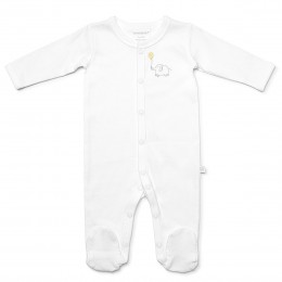 Marquise Footed Studsuit - White Elephant