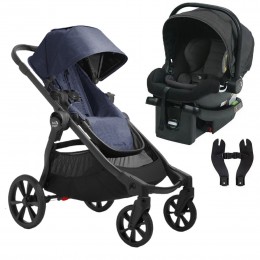 Baby Jogger City Select 2 Peacoat Blue & Go Capsule Travel Bundle