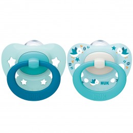 NUK Signature Silicone Soother 0-6 Months Boy