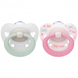 NUK Signature Silicone Soother 0-6 Months Girl