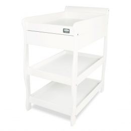 Babyhood Sleigh Change Table With Drawer White