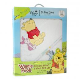Bubba Blue Winnie The Pooh Hooded Towel & Mitt Set