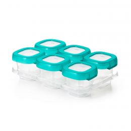 Baby Blocks Freezer Storage Containers Set 2oz/60ml - Teal
