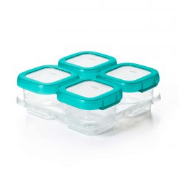 Baby Blocks Freezer Storage Containers Set 4oz/120ml - Teal