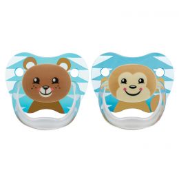 Dr Browns Animal Soother Blue Monkey/Bear 6-12 Months 2 Pack