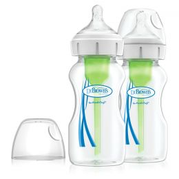 Dr Browns Options Wide Neck Anti-Colic 270ml Feeding Bottle 2-Pack