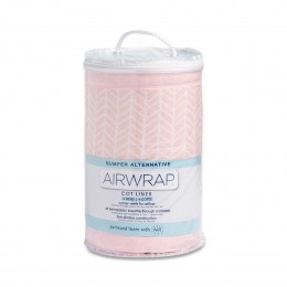 Airwrap Cot Liner Muslin 4 Sides - Soho Pink