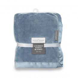 Little Linen Luxurious Blanket - Carolina Blue