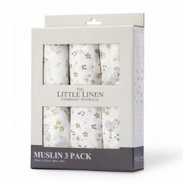 Little Linen Baby Muslin Wrap 3pk - Cheeky Koala