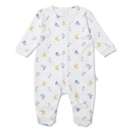 Marquise Footed Studsuit - Blue Bunny
