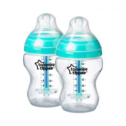 Tommee Tippee Clear Advanced Anti Colic Feeding Bottle 260ml 2 Pk
