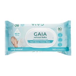 Gaia Natural Baby Plant-Based Water Wipes 80 Pack