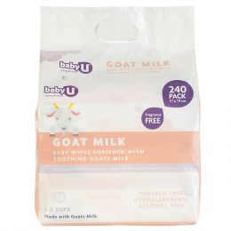 babyU Goat Milk Wipes 240 Pack