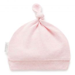 PureBaby Knot Hat - Pale Pink Melange