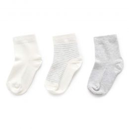 PureBaby 3 Sock Pack - Grey Melange