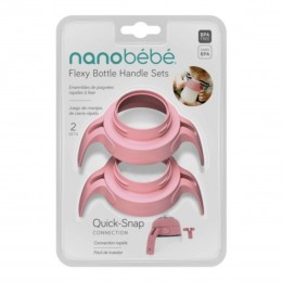 Nanobebe Flexy Bottle Silicone Bottle Handles - Pink