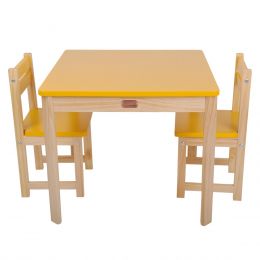 Tikk Tokk Table & Chair Set - Yellow